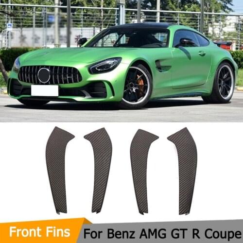 Front splitter Carbon Fiber Front Bumper Air Intake Grille Splitter Apron fins for Mercedes Benz AMG GT R coupe 2016-2018