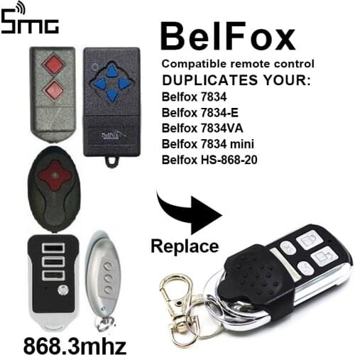 BELFOX 7843 BELFOX 7843-mini 7834-E 7834-VA HS-868-20 garage door remote control opener key duplicator gate control 868mhz