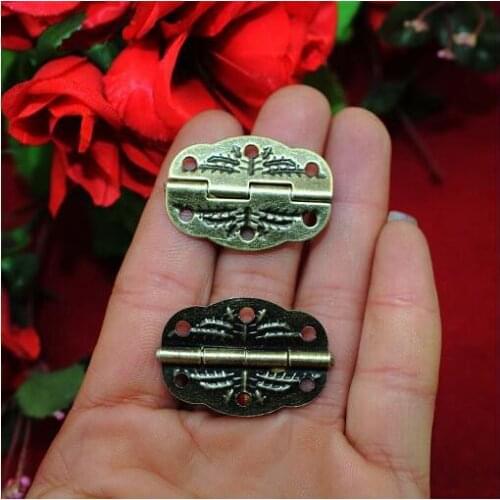 Free shipping 50pcs/lot antique hinge metal printing small hinge wooden gift box hinge 6 hole small hinge hinge30 * 22MM