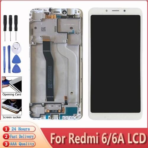 Original Display Module For Xiaomi Redmi 6A/6 Display Touch Screen Assembly Digitizer Free Tools For Redmi 6A/6 LCD Display