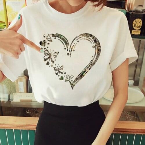 Women Graphic Flower Cartoon Tops Stylish Fashion Cute 90s Clothing Summer Lady Clothes Tees Female Tshirt Clothes T-Shirt