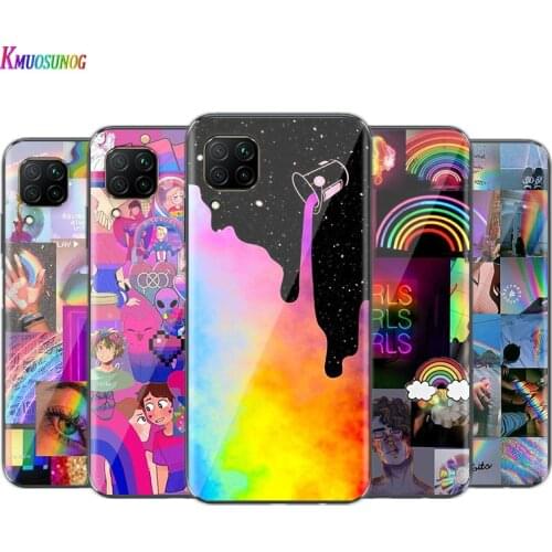 Gay Lesbian LGBT Rainbow For Huawei P50 P40 P30 P20 P10 P9 P8 Lite Mini E 5G Pro Plus Soft TPU Silicone Phone Case