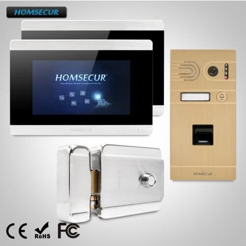 HOMSECUR 7" Video Door Entry Security Intercom Golden Camera Silver Monitor for House/Flat BC061-G + BM715-S
