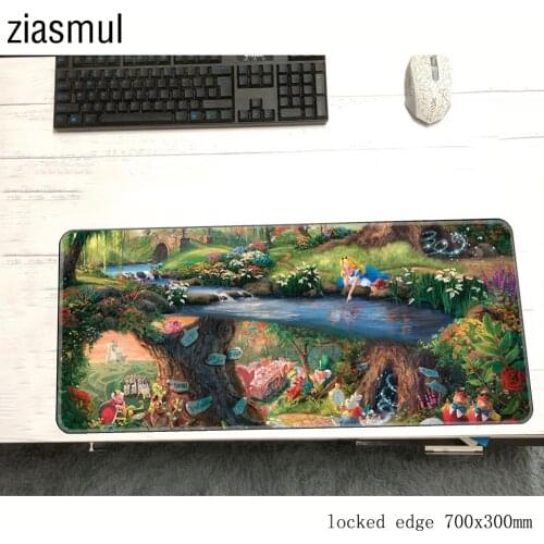 Alice wonderland pad mouse computer gamer mause pad Gorgeous 700x300x2mm padmouse Cartoon mousepad ergonomic gadget office mat