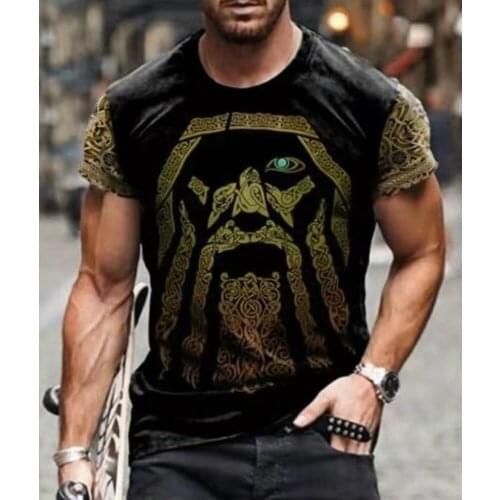 2021 summer Fashion Cool mens oversized retro short-sleeved Loose T-shirt Harajuku ethnic style 3D printed T-shirt XS-6XL