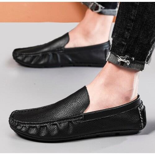 New Arrival High Quality Loafers Fashion Light Driving Shoes Men Casual Genuine Leather Flats Business Bureau Outdoor Footwear