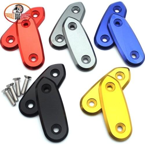 Motorcycle CNC Rearview Mirror Modified Cover Plate Holder Adapters Clamp Mount Fit For Yamaha YZF R15 V3.0 2017 2018 YZF-R15 V3