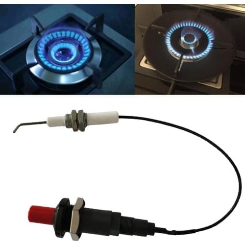 Piezo Spark Ignition Set With Cable 30 cm Long Push Button Grill Stove Kitchen Lighters Home Appliance Accessories