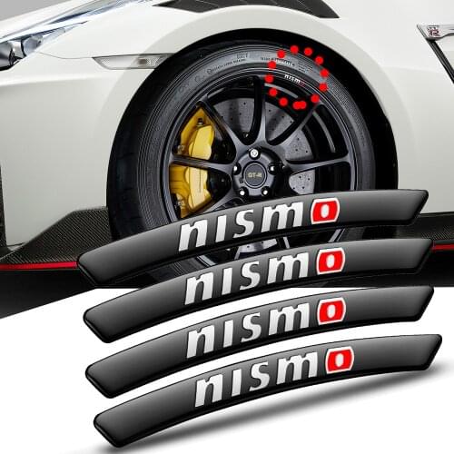 4pcs Wheel Hub Logo Sticker For Nissan nismo Terra Rogue GTR Tiida Almera Micra Pulsar Livina Sentra Altima Note Accessories