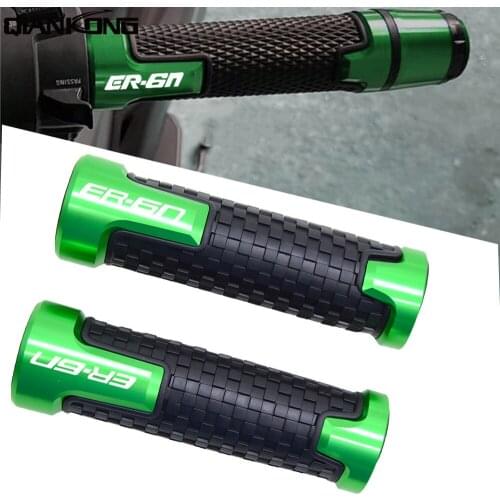 New 7/8'' 22MM Motorcycle handle grip Motorbike handlebar end For Kawasaki ER6N ER-6N 2009 2010 2011 2012 2013 2014-15 Accessory