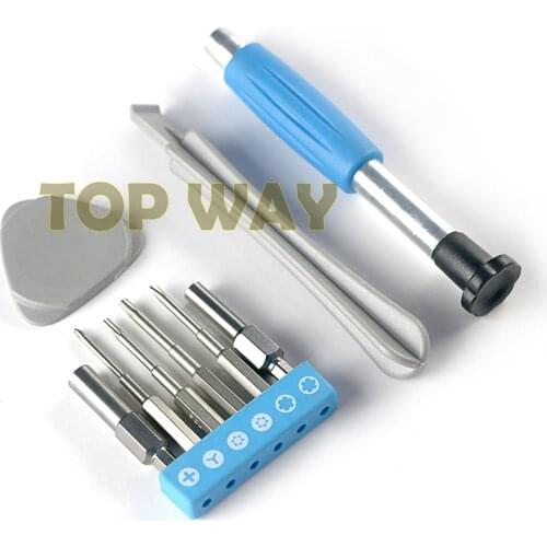 10sets/lot 9 in 1 set Security Bit Steel Set 3.8mm 4.5mm Screwdriver Tool For Nintendo Switch NES SNES N64