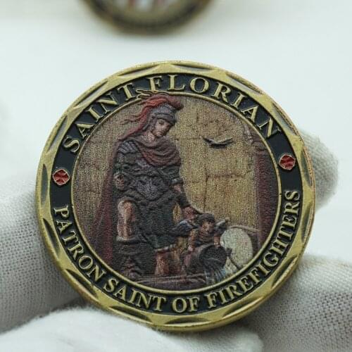 St. Florian Patron Saint Firefighters Fire Rescue Commemorative Commemorative Challenge Coin Medal Collectible