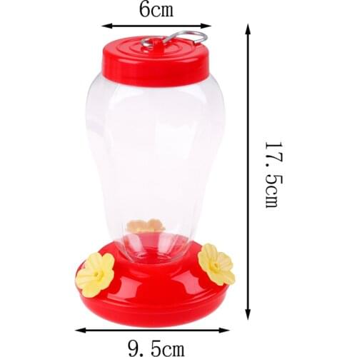 Plastics Bird Water Feeder Bottle Hanging Hummingbird Feeder Garden Outdoor Plastic Flower Iron Hook Bird Feeder