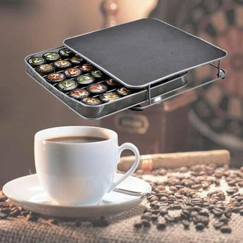 2020 Band Coffee Pod Drawer Rotating Coffee Capsule Stand Capsules Storage Tower For 36PCS Dolce Gusto Capsule Rack