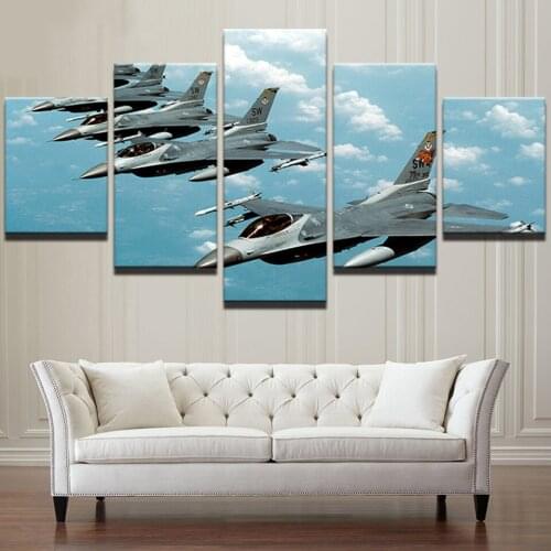 Frame Home Decor Canvas Painting 5 Pieces Cuadros HD Prints Plane Wall Art Modular Scenery Pictures Living Room Artwork Poster