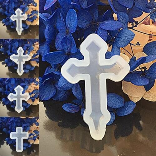Silicone Cross charms pendant Mold for DIY Jewelry Ornament Mould Handmade Decor Craft Tool Cake Mould