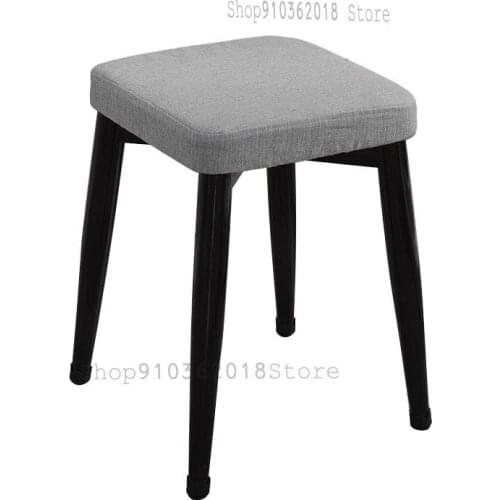 Dining Stool Home Nordic Modern Minimalist Square Stool Creative High Bench Iron Restaurant Stool Economical Makeup Stool