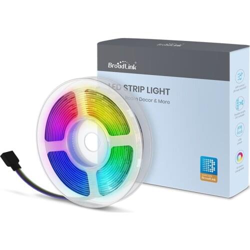BroadLink LED Strip Lights, TV LED Backlight with Remote, RGB 5050 Color Changing, Works with RM4 Mini RM4 Pro Google Home Alexa