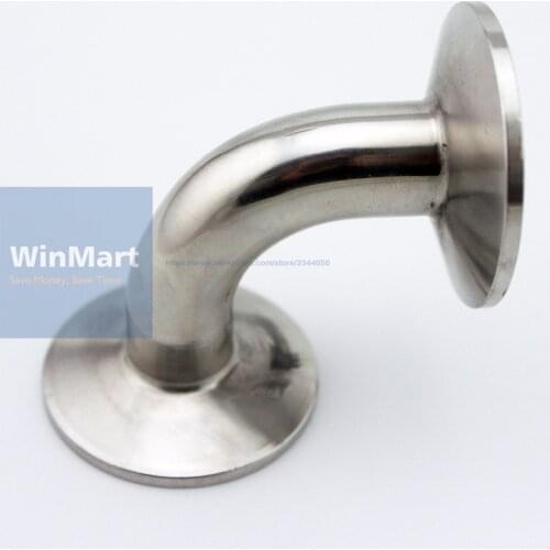 19mm Pipe O/D 304 Stainless Steel 90 Degree Sanitary Tri Clamp 50.5mm Feerule OD Elbow Pipe Fitting For Homebrew 1.5" Tri Clamp