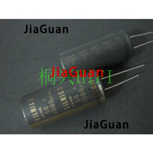 2PCS NEW ELNA RFS SILMIC II 50V1000UF 18x40mm SILMICII 1000UF 50V Amplifier SILMIC2 1000uf/50v Frosted Black Gold Audio