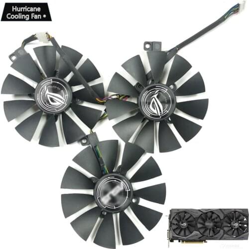 PLD09210S12HH for ASUS Strix GTX 1060 OC 1070 1080 1080Ti RX 480 T129215SU 87MM Graphics Card Cooler Cooling Fan FDC10U12S9-C