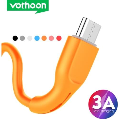 Vothoon Micro USB Cable TPE Fast Charging USB Data Cable For Samsung Xiaomi LG Tablet Android Mobile Phone Charging Cord Wire