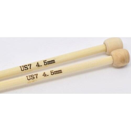 1 Set 4-8mm Bamboo Single Pointed Knitting Needles For Crafts Single Cusp Crochet Hooks Set Natural Kniting Needles 23cm long