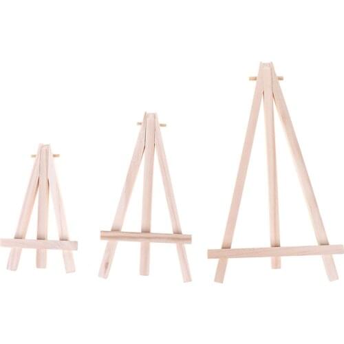 1Pc Mini Wood Artist Tripod Painting Easel For Photo Painting Postcard Display Holder Frame Cute Desk Decor Drawing Toy