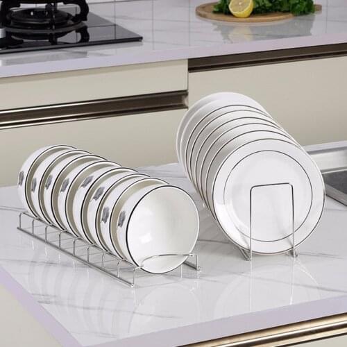 Stainless Steel Kitchen Bowl And Dish Rack Holder Shelf Plate Dish Rack Drainer Cabinet Home Kitchen Organization