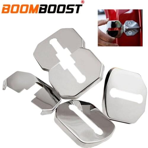 5 pcs/set (left, 3, right, 2) Door Lock Decoration Protection Stainless Steel Cover case FOR Ford EcoSport