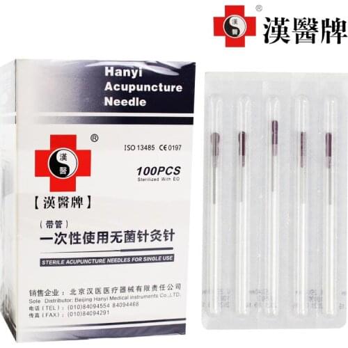 500pcs ( 5 boxes ) Hanyi Sec disposable acupuncture needle 100 pieces a box Individual packaging with tube or no tube choose