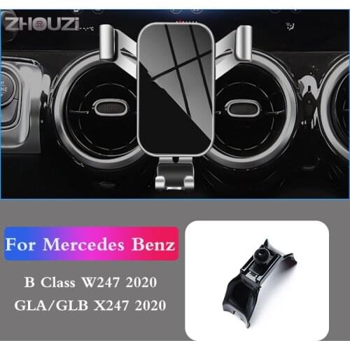 Car Phone Holder For Mercedes Benz W247 X247 GLB GLA B-Class 2020 Mounts Stand GPS Gravity Navigation Bracket Car Accessories