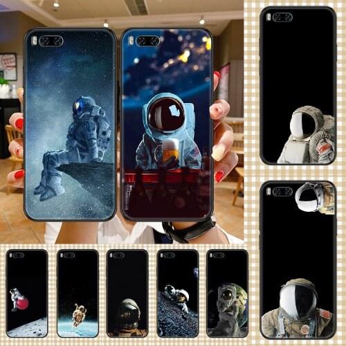 Astronaut USSR USA Phone case For Xiaomi Mi Max Note 3 A2 A3 8 9 9T 10 Lite Pro Ultra black fashion prime 3D back art shell