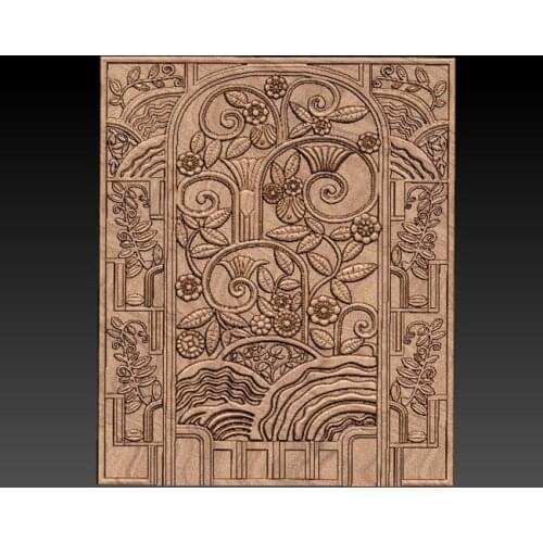 Decorative carving flower 3D model relief for cnc in STL file format home decoration Decor