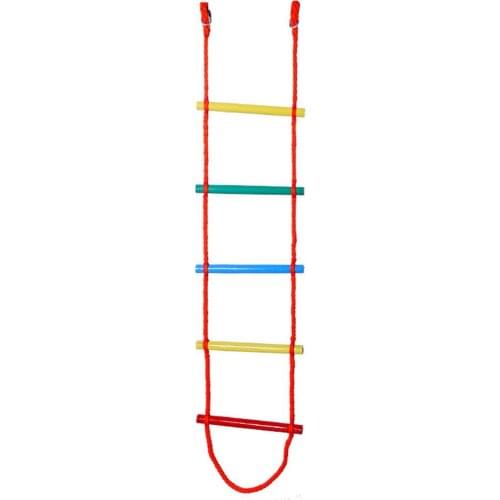 Outdoor Entertainment Equipment 2M Climbing Rope Ladder For Kids Wooden Hanging Ladder For Swing Set