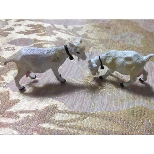 Solid pvc figure toy model goats 2pcs/set