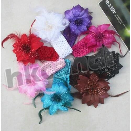 Headdress Hair Band New Hair Accessories Head Flower Cute Headwear Dance Girl Newest Fashion Hair Elastic Bands Ribbon Bows