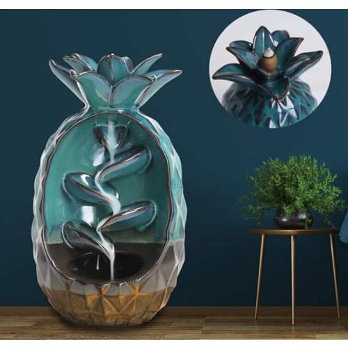 Ceramic Waterfall Incense Burner Creative Kiln Aromatherapy Furnace Living Room Home Decoration