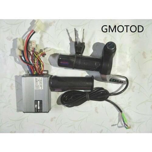 GMOTOD 36V 1000W Motorcycle Controller Brushed+Throttle Twist Grips Electric Bike Scooter
