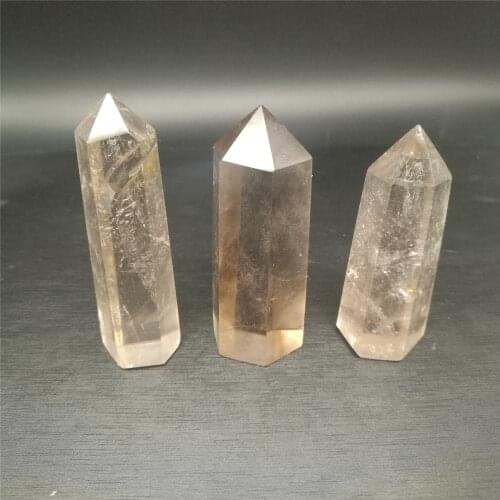 Smokey quartz crystals wand point natural stones and minerals spiritual meditation healing reiki decoracion hogar moderno 1pcs