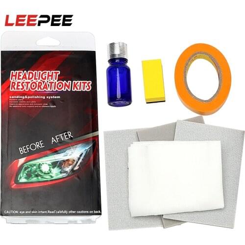 LEEPEE Headlamp Polishing Restores Clarity Headlight Restorstion Kit For car head lamp lense UV protective DIY
