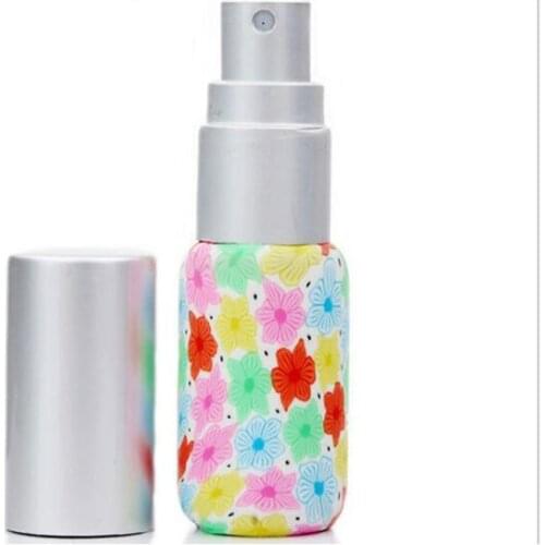 Mini Polymer Clay Bottle Spray Bottle Gasbag 5ML Random Color Refillable Portable Travel Empty Essential Oil Bottle 25pcs/lot