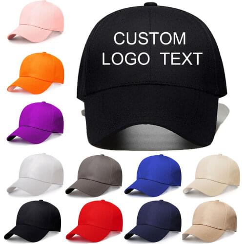 Baseball Cap Personalized Customized Embroidery Text Name Logo Cap For Women Men Hat Adjustable Snapback Cotton Dad Hat