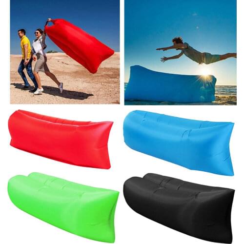 Inflatable Lounger Outdoor Air Couch Sofa Hammock Bed Sleeping Bag for Camping, Park, Beach, Backyard, Fishing, Swimming, Pool