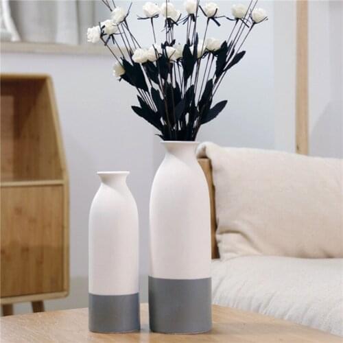 Nortic Ceramic Vase Flower Pots Home Modern Garden Planters Container Desktop Decor for Sitting Room Bedroom Living Room