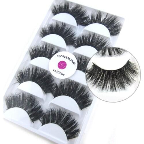 NEW 5pairs/lot 100% handmade pretty eyelash 3D strip lashes thick fake faux eyelashes Mink lash Makeup beauty