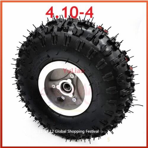 4.10-4 tire hub rim 4.10-4 tire and inner tube are suitable for ATV 4WD kart 47cc 49cc