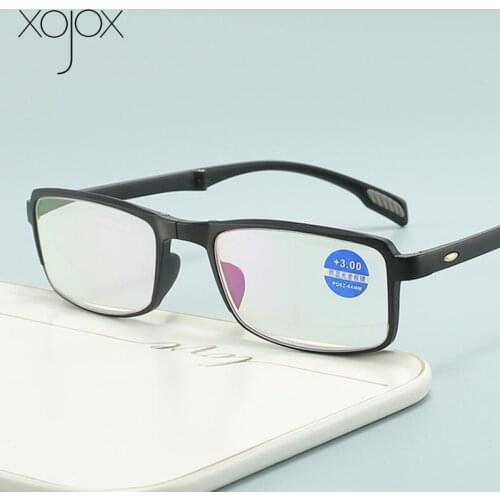 XojoX Folding Reading Glasses for Women Men Anti-Blue Light Hyperopia Eyewear 2021 New Presbyopia Diopter +1.0 1.5 2.5 3.5