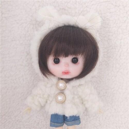 Bjd clothes Cute plush bear coat Casual hoodie for OB11,Obitsu11,GSC,1/12 dolls BJD doll jacket top doll accessories