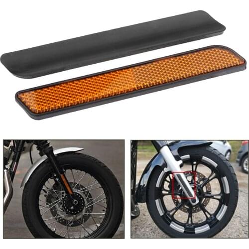 Lots 2 Front Fork Leg Reflector Safety Warning Mouldings for Harley